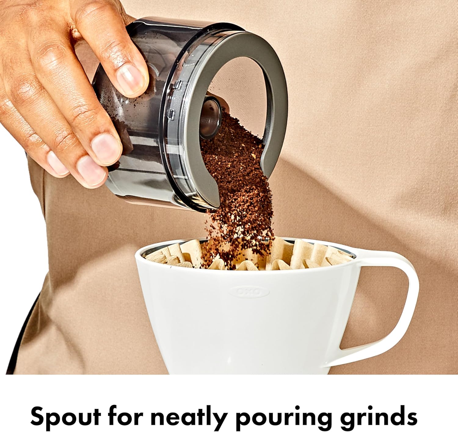 OXO Brew Compact Conical Burr Coffee Grinder – Intentional Living Coffee Grinder for Slow Mornings, 15 Grind Settings