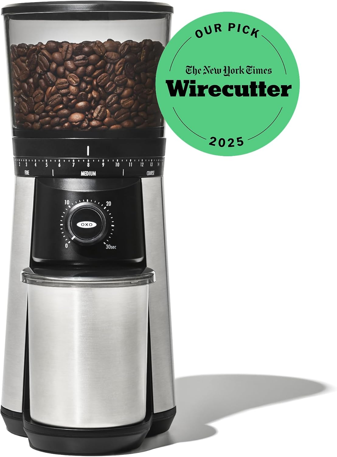 OXO Brew Conical Burr Grinder – Elegant Matte Black Mill for the Refined Coffee Bar
