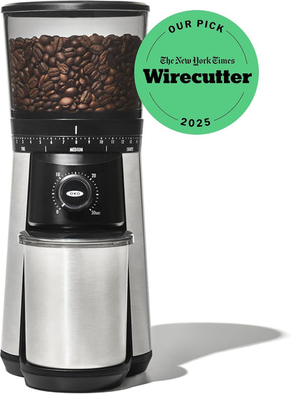 OXO Brew Conical Burr Grinder – Elegant Matte Black Mill for the Refined Coffee Bar