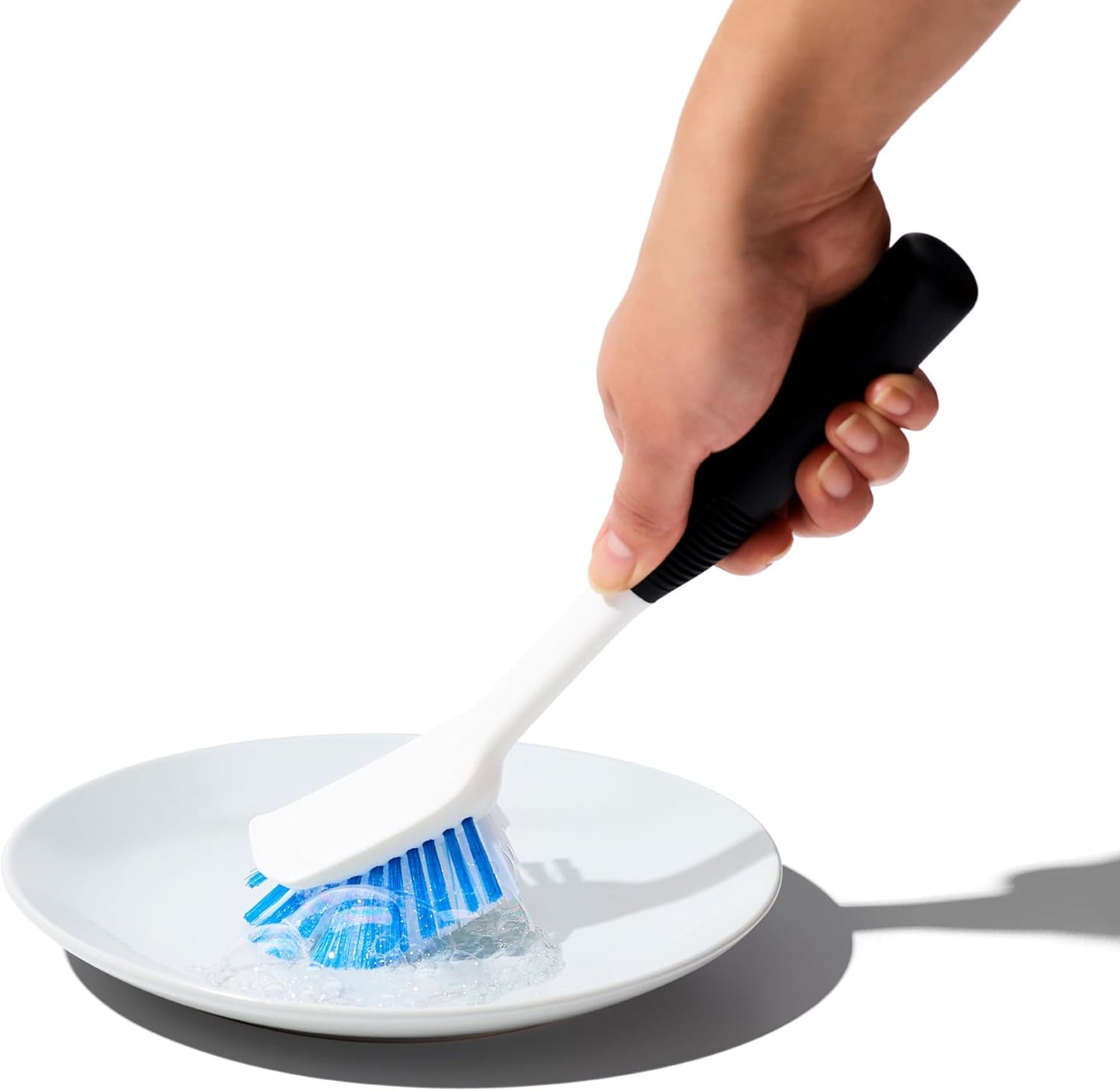 OXO Good Grips Dish Brush – Efficient Kitchen Sink Companion for Tight Schedules, Flared Brush Head Reaches Corners Fast