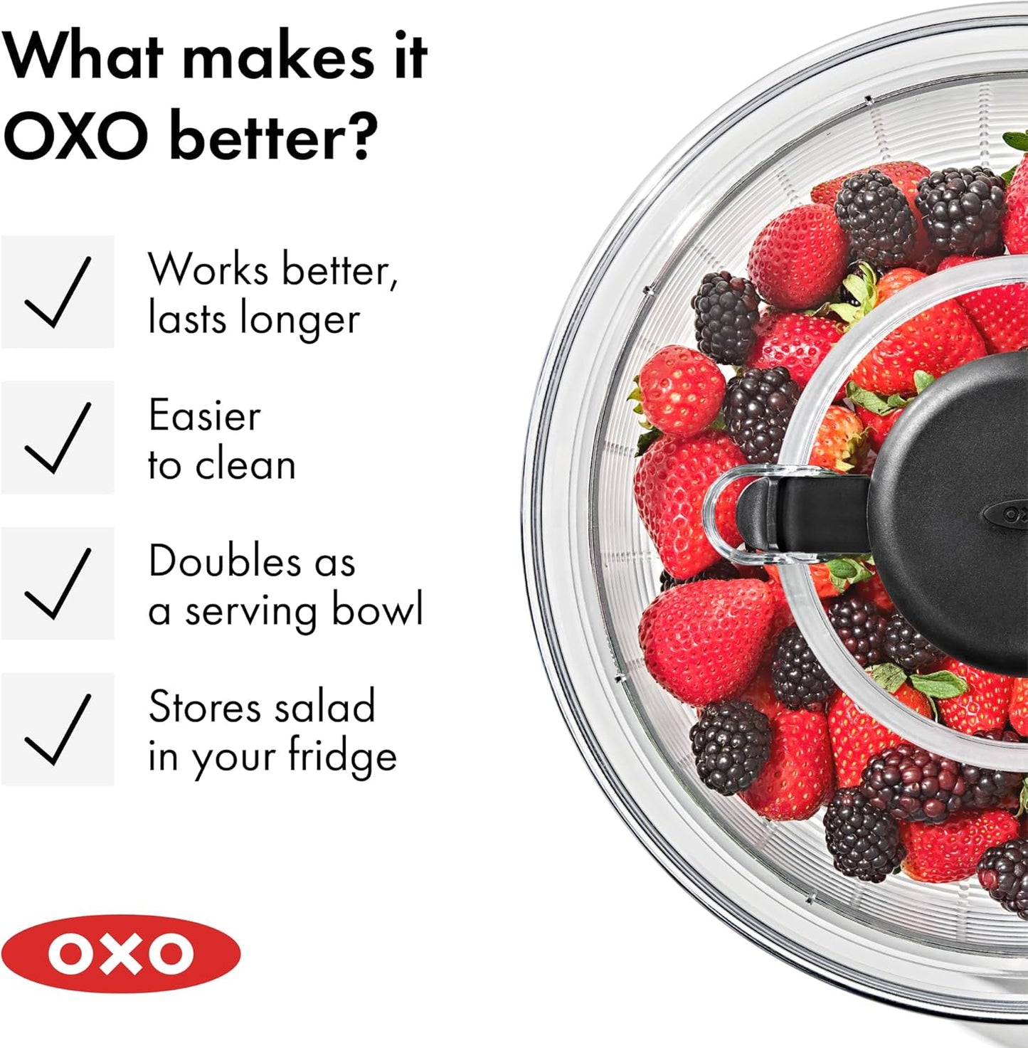 OXO Good Grips Salad Spinner | Bulk Pack Salad Prep Solution for Caterers and Busy Cafés | 4 and 12 Pack Options