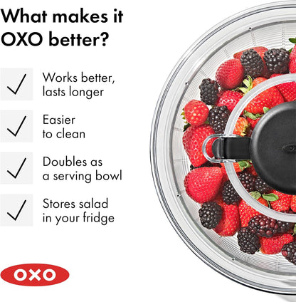OXO Good Grips Salad Spinner | Bulk Pack Salad Prep Solution for Caterers and Busy Cafés | 4 and 12 Pack Options