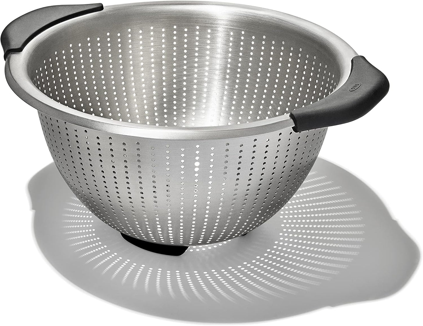 OXO Good Grips Stainless Steel Colander – Prep Station Partner, Stable Sink Strainer for Rinsing Grains in Bulk