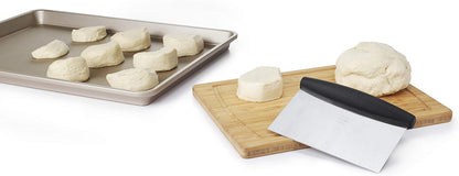 OXO Good Grips Stainless Steel Multi-Purpose Scraper & Chopper – Design-Forward Kitchen Tool for Display-Friendly Utensil Crocks