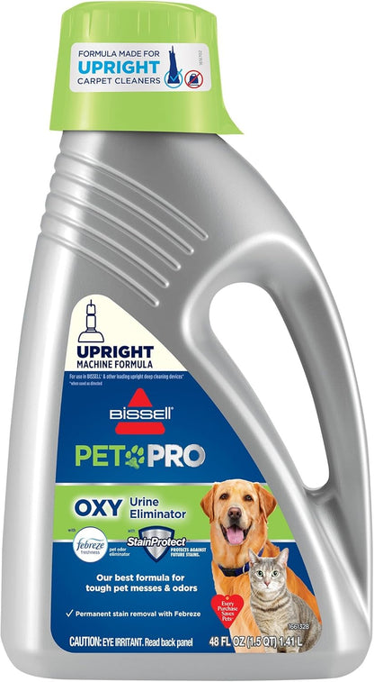 oxy-powered stain removal targeting urine, vomit, blood, mud, and wine
