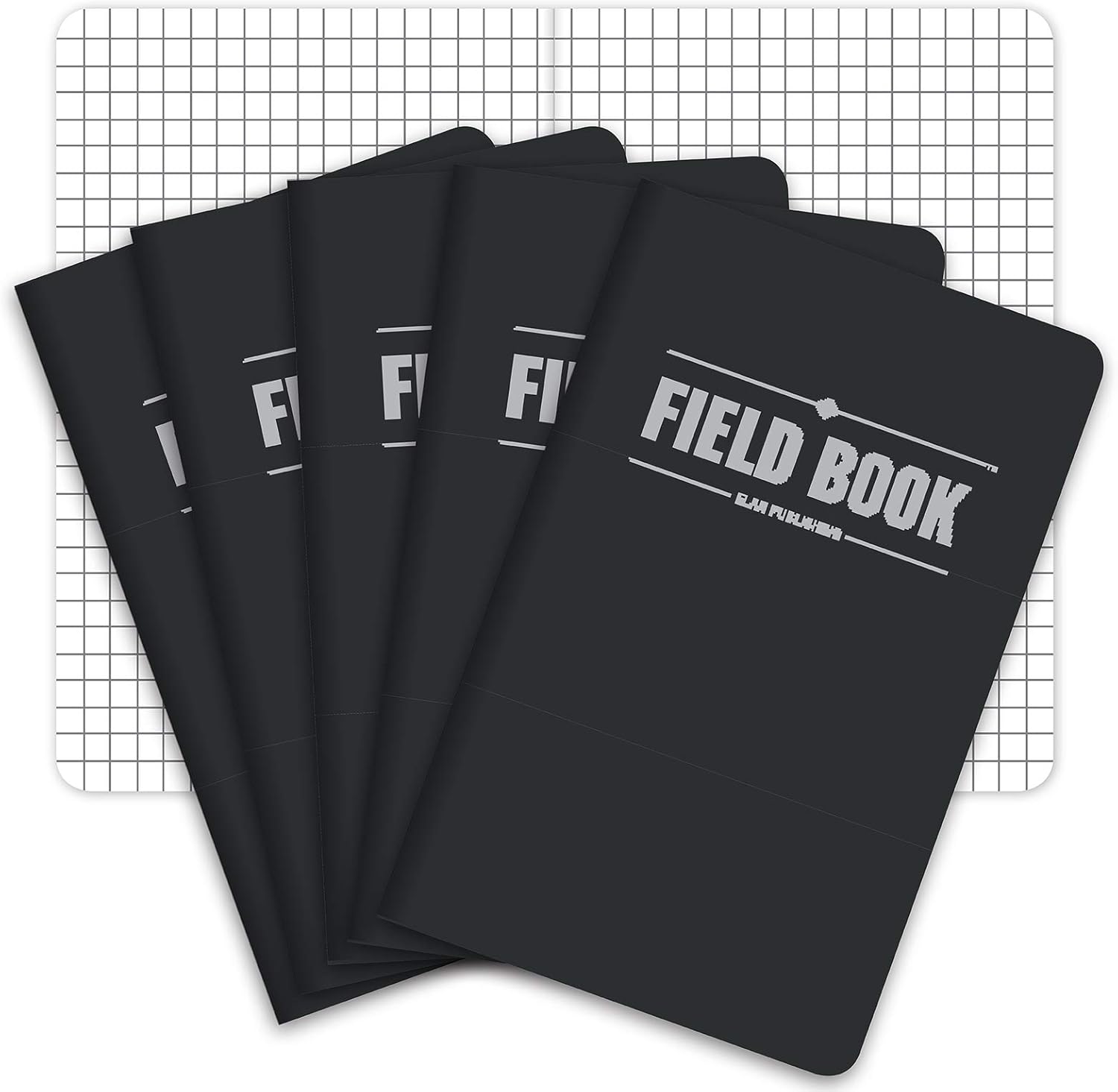 pack of 5 identical pocket notebooks (240 pages total)