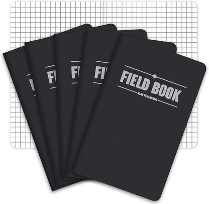 pack of 5 identical pocket notebooks (240 pages total)