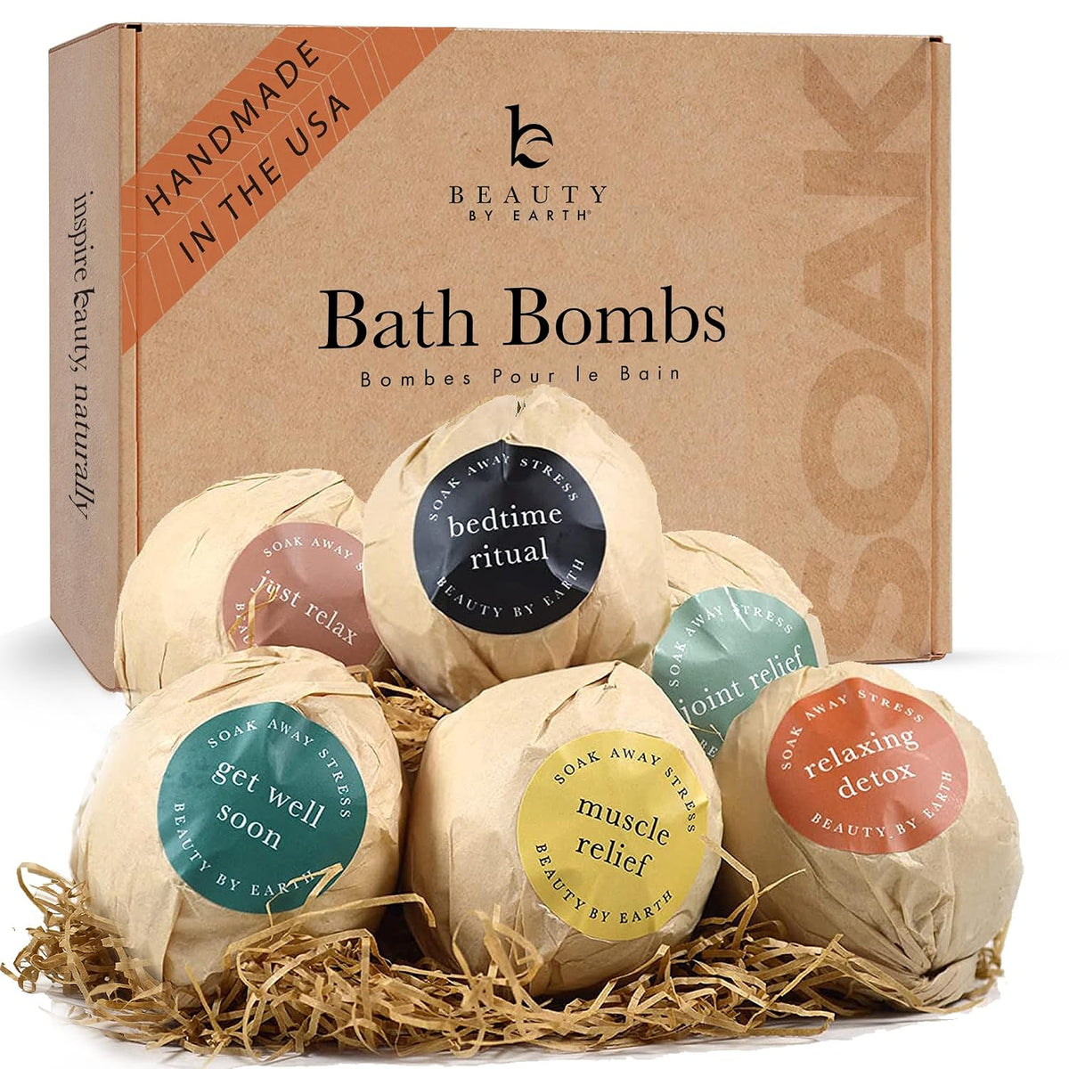 pack of 6 individually wrapped bath bombs for lasting freshness