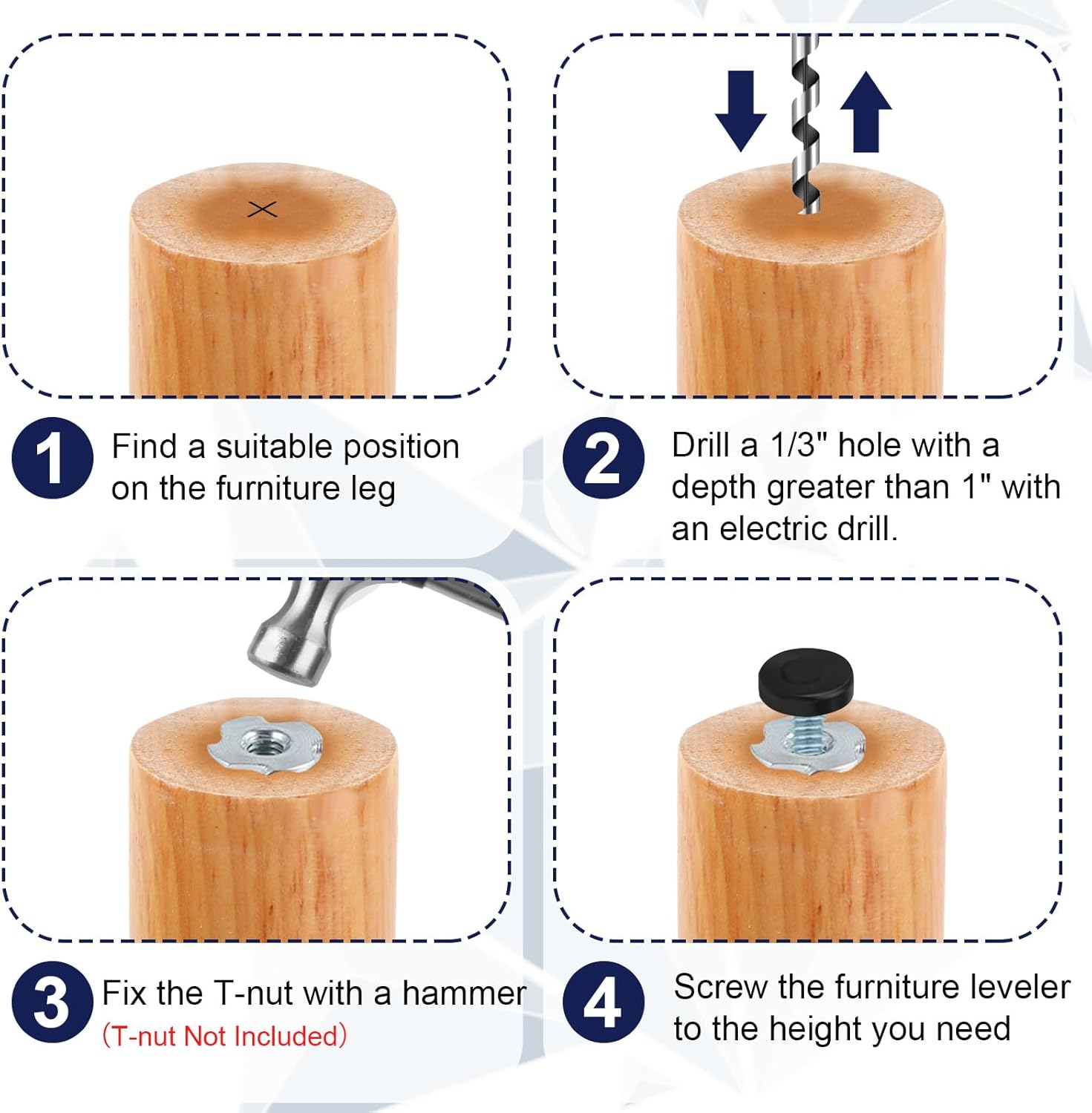 pack quantity options of 8, 12, or 24 pieces for single or multi-piece projects