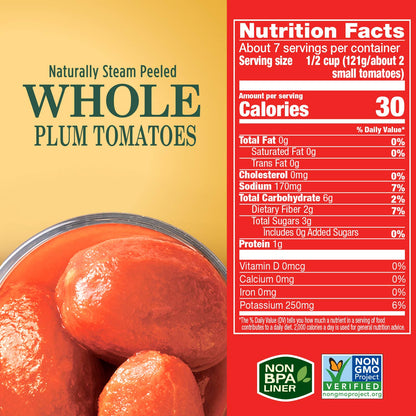 packed in the tomatoes' own juice (no added water or filler liquid)