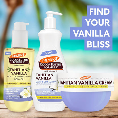 Palmer's Cocoa Butter Formula Body Oil with Tahitian Vanilla – Warm Vanilla Scented Oil for Meditation and Yoga Space, 6.5 Oz