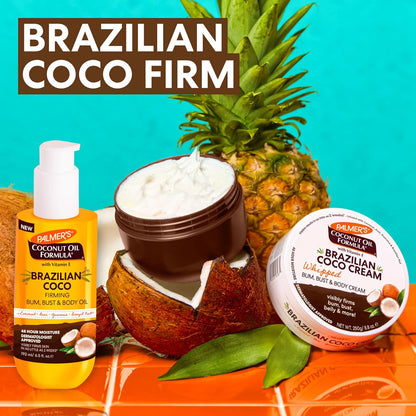Palmer's Coconut Oil Formula Brazilian Coco Firming Body Oil – Housewarming & Bridesmaid Gift, Ready-to-Gift Firming Body Treatment