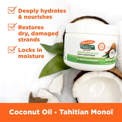 Palmer's Coconut Oil Formula Deep Conditioner for Women — Weekly Self-Care Hair Ritual, 12 Fl Oz Moisture Boost Treatment