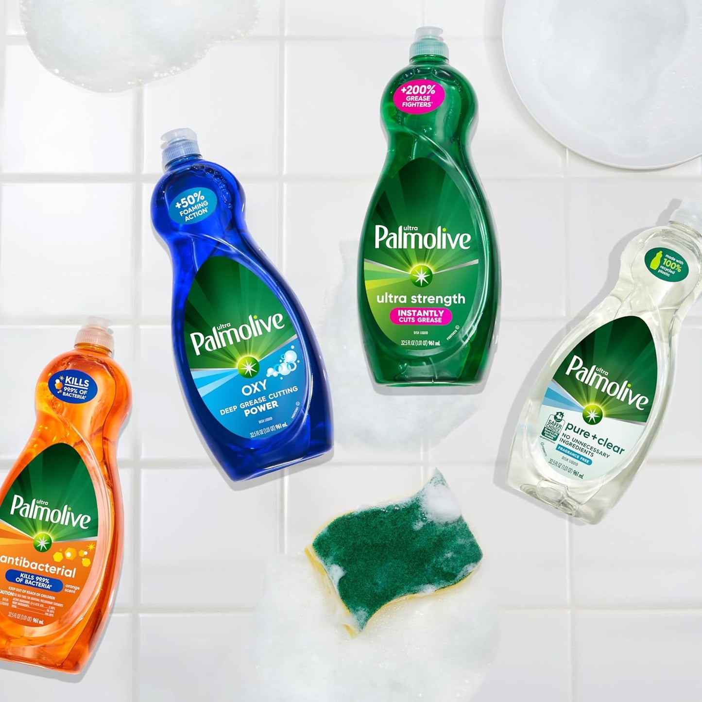 Palmolive Ultra Antibacterial Dish Soap Orange – Family Kitchen Cleaner for Highchairs, Bottles, and Sippy Cups, 32.5 Fl Oz