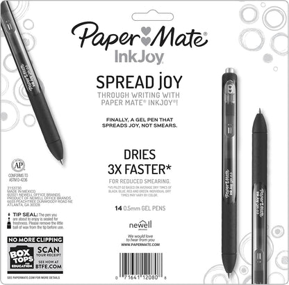 Paper Mate InkJoy Gel Pens – Washable, Easy-Clean Gel Pens for Grade School Students