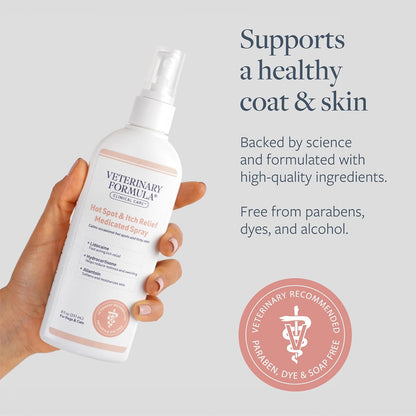 paraben-free, dye-free, non-irritating formula safe for dogs and cats over 12 weeks