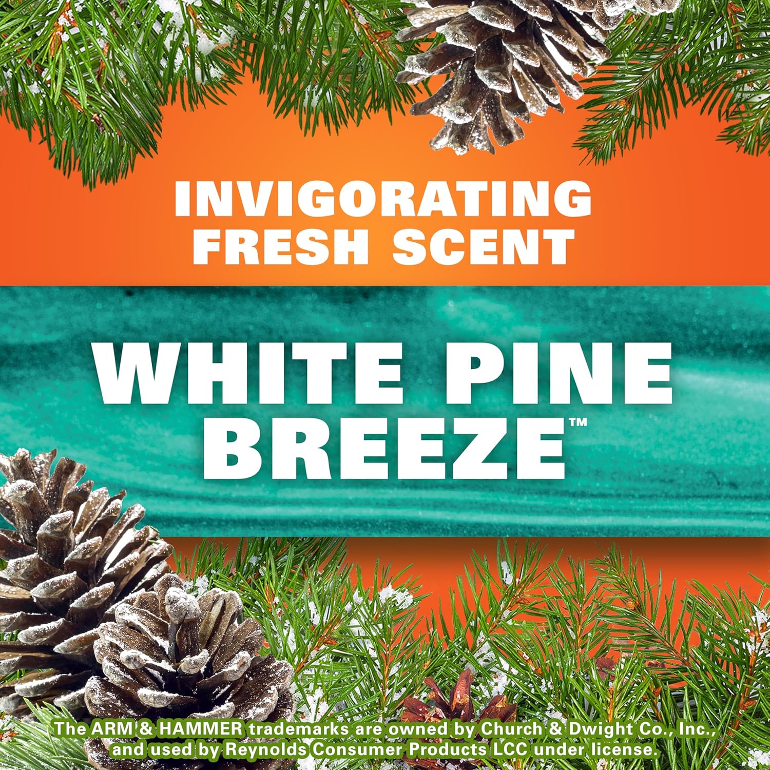 patented arm & hammer continuous odor control with white pine breeze scent