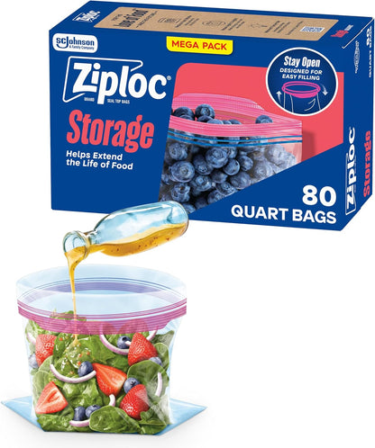 patented stay-open design with stand-up bottom for one-handed filling