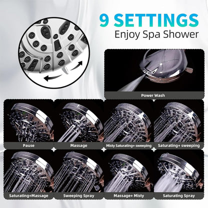 pause mode for water-saving soap-up or shaving