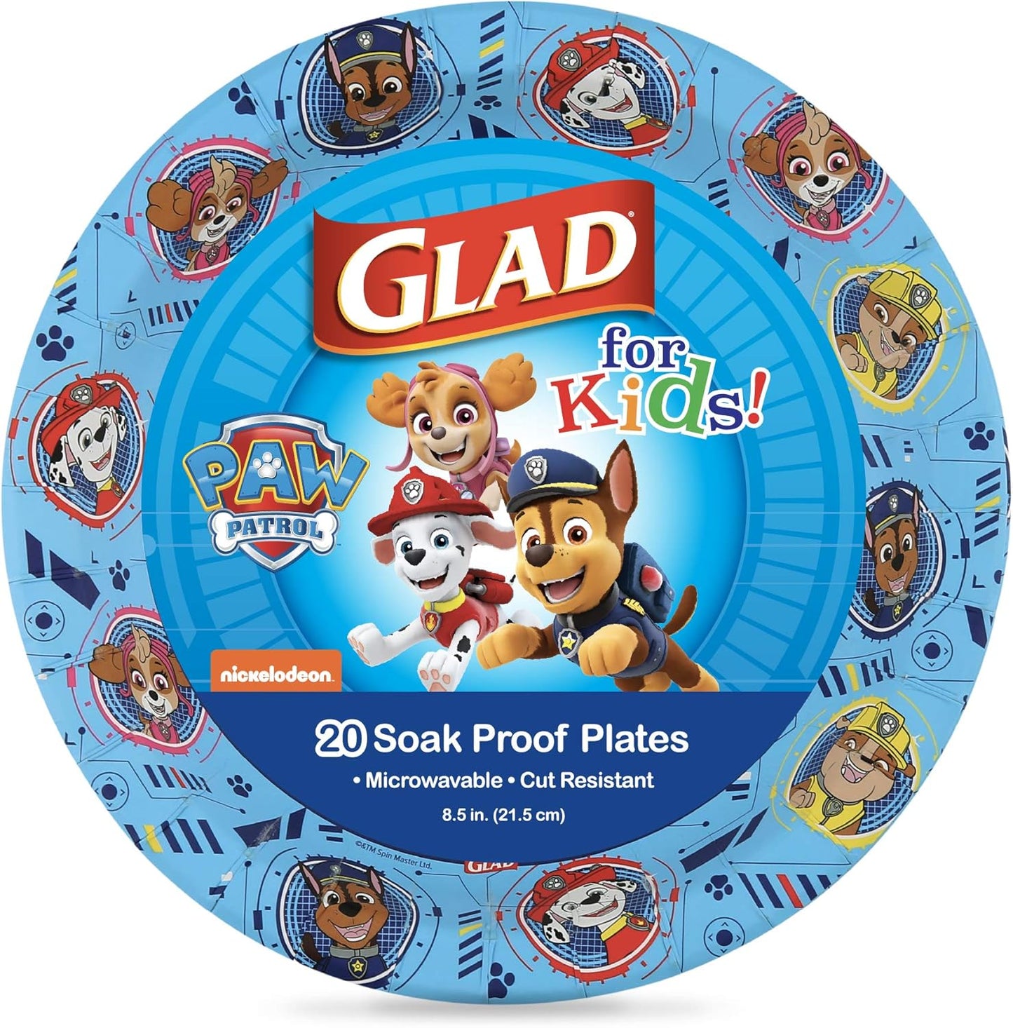 paw patrol core puds character printed design on glossy blue finish