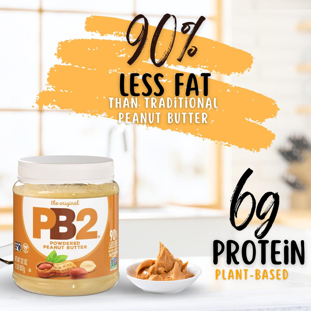 PB2 Powdered Chocolate Peanut Butter with Cocoa – Durable Adventure Jar for Backcountry and Picnic Use