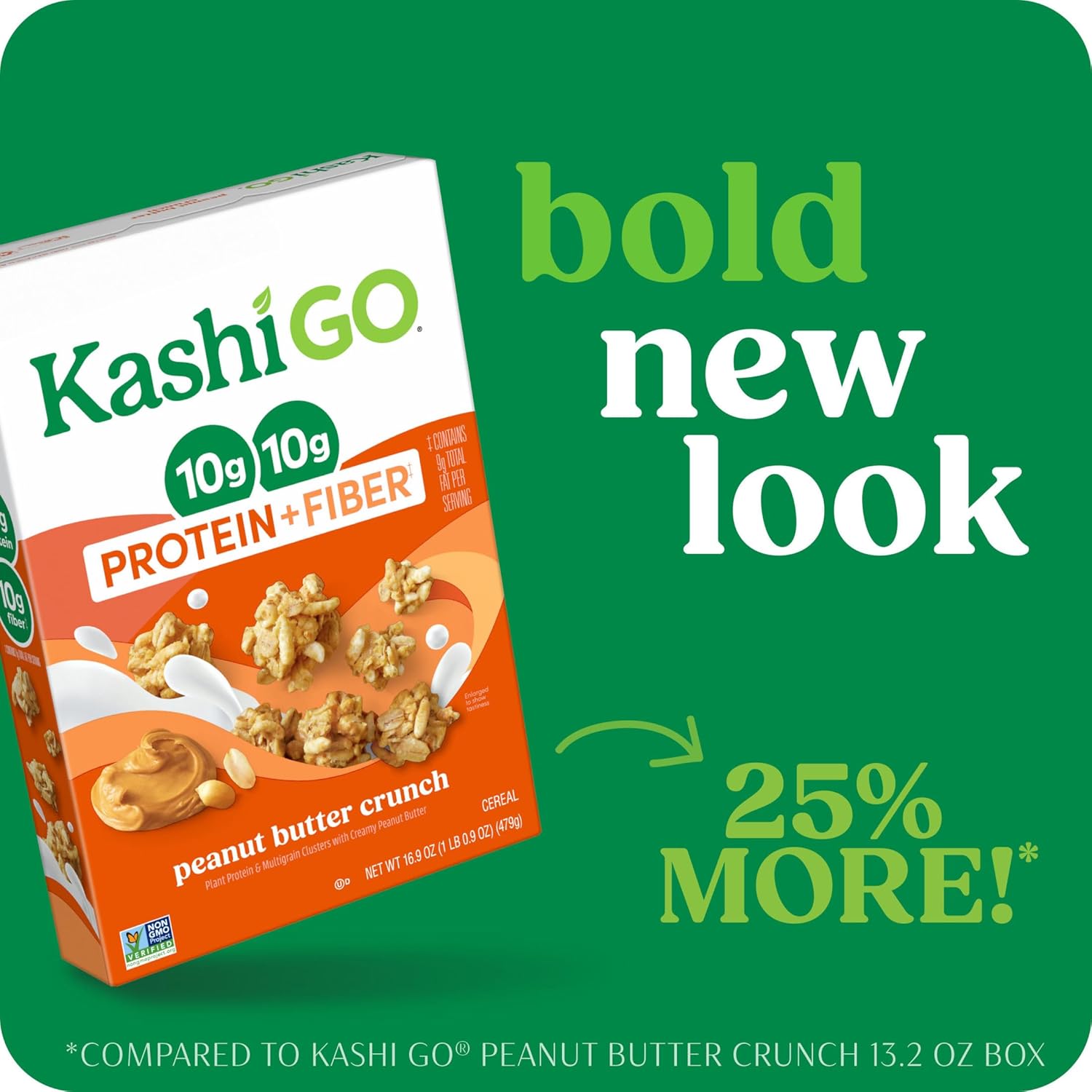 peanut butter-coated clusters with multigrain base for sweet-crunchy texture
