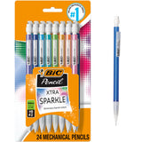 BIC Xtra-Smooth Pastel Mechanical Pencils – One Refillable Mechanical Pencil Replaces an Entire Sharpener-Cluttered Pencil Cup, 24-Pack