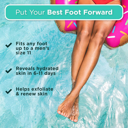 DERMORA Foot Peel Mask – Wind-Down Spa Treatment, Baby Soft Feet Pedicure Alternative