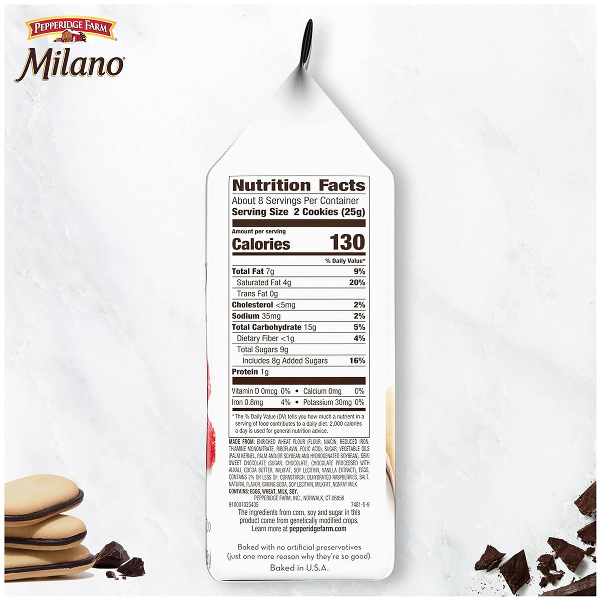 Pepperidge Farm Milano Cookies – Kid Approved Sandwich Cookies for Playdate Snack Plates, Double Milk Chocolate