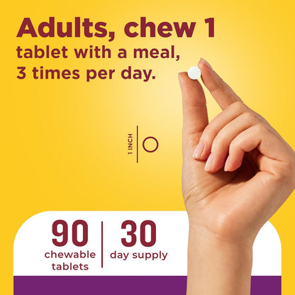 peppermint-flavored vegetarian tablets designed for convenient chewing with water