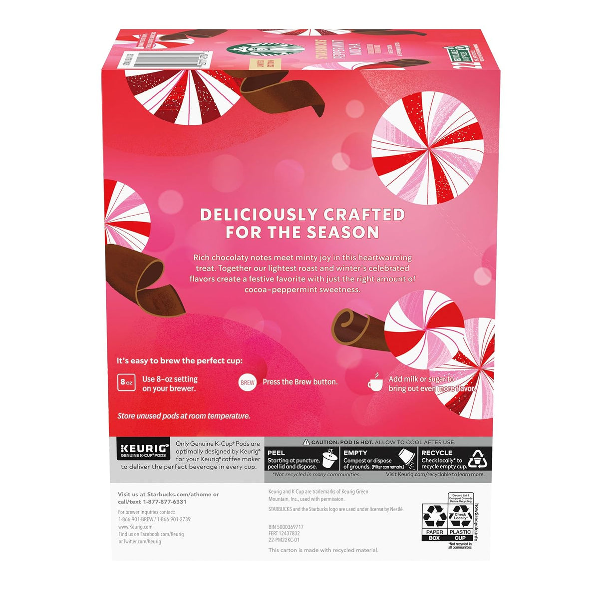 Starbucks Peppermint Mocha K-Cup Sampler – Festive Stocking Stuffer and Group Gifting Coffee Box