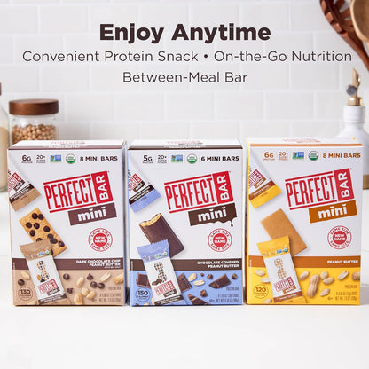 Perfect Bar Mini Peanut Butter Protein Bar – Whole Food Snack for Clean Eating Adults, Refrigerated Fresh Treat