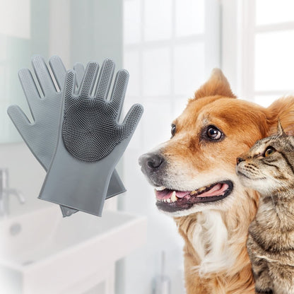 Pet Grooming Gloves – Thoughtful Birthday Gift for Dog and Cat Lovers, Easy-Use Deshedding Mitt