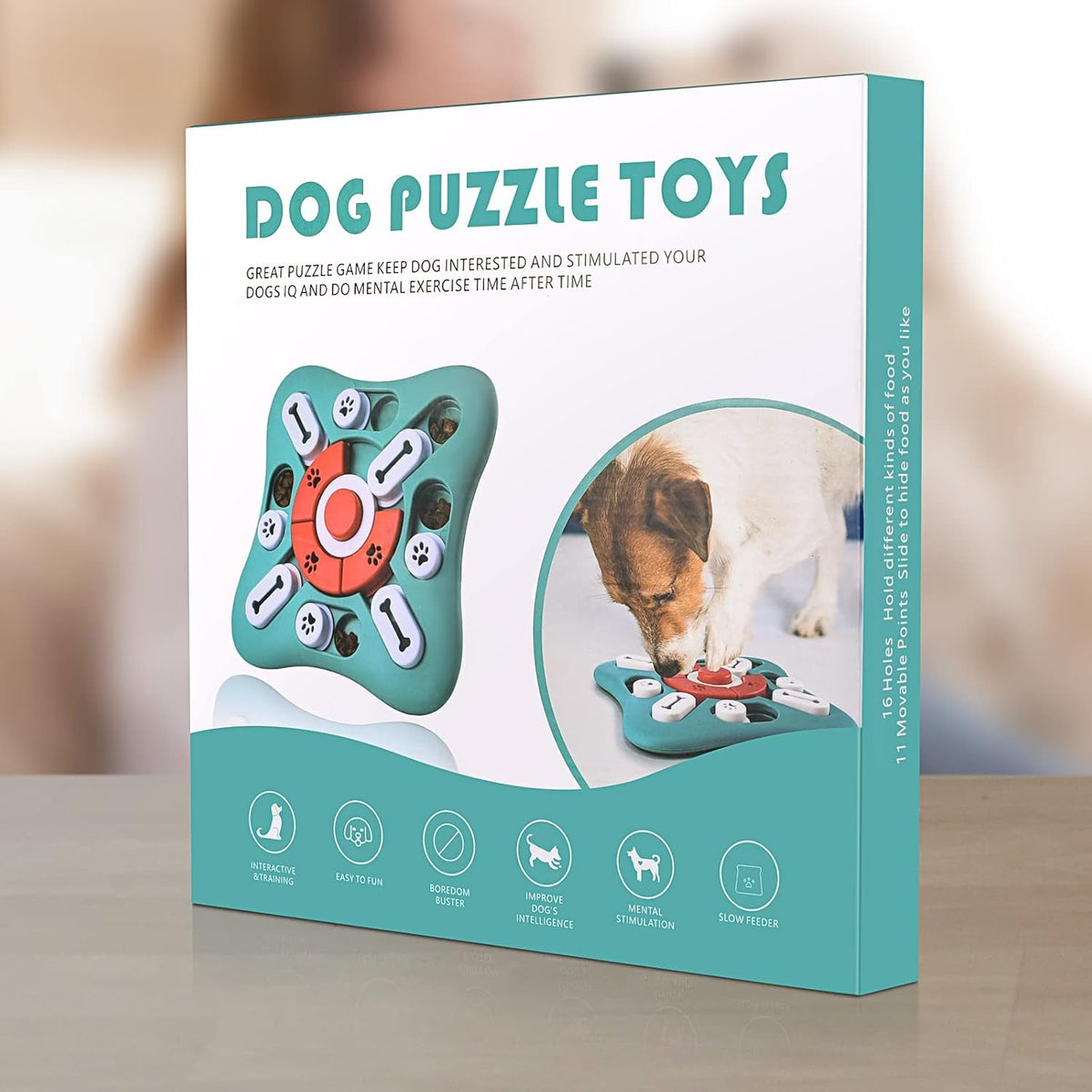 PETSTA Slow Feeder Puzzle Toy – Calming Enrichment for Anxious Pets, 20-Minute Brain Game to Ease Separation Stress
