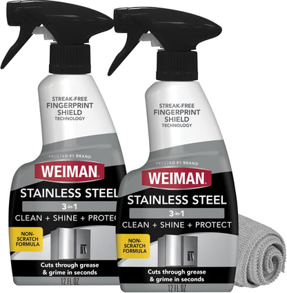 ph-neutral stainless steel polish formula with protective anti-fingerprint barrier