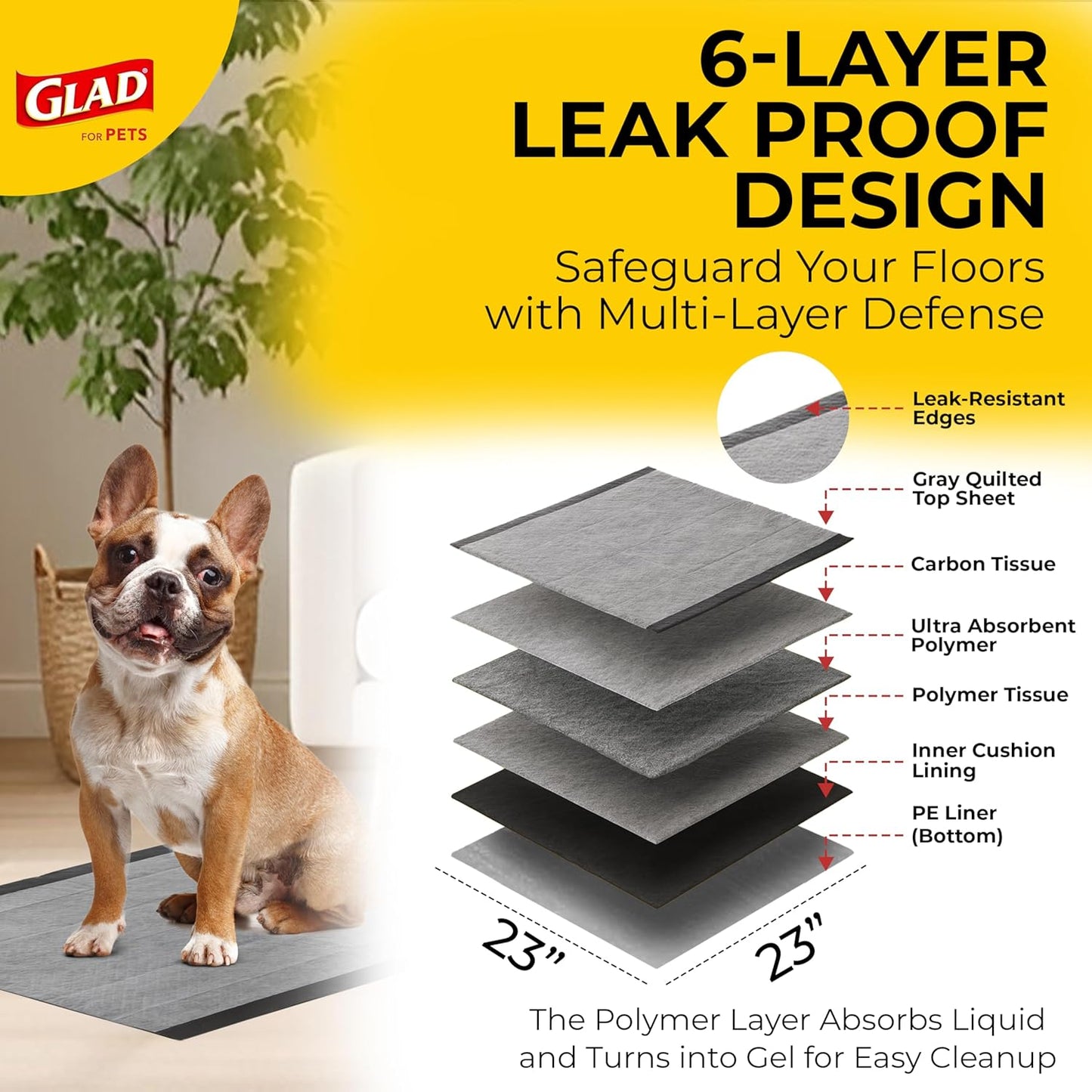 pheromone attractant infused into each pad to cue dogs toward the designated elimination area