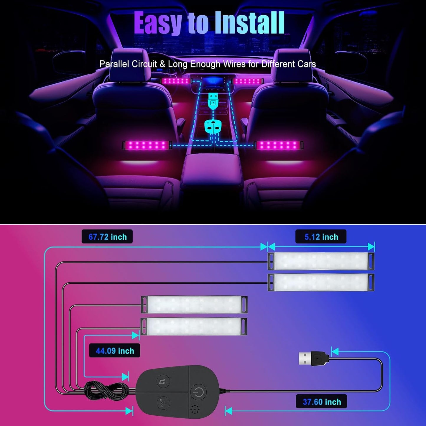 physical control box for color and mode selection without needing the phone app