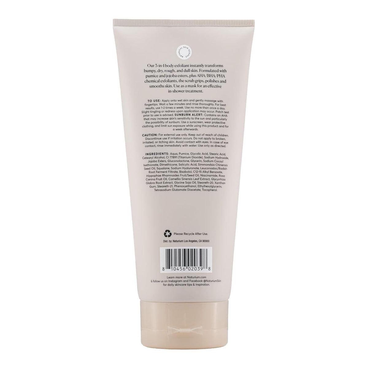 physical exfoliants: pumice and jojoba esters for grip and polish