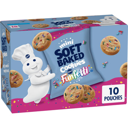 Pillsbury Mini Soft Baked Cookies – Office Break Room Pantry Snack for Shared Team Snacking & Conference Room Treats, 10-Count Box