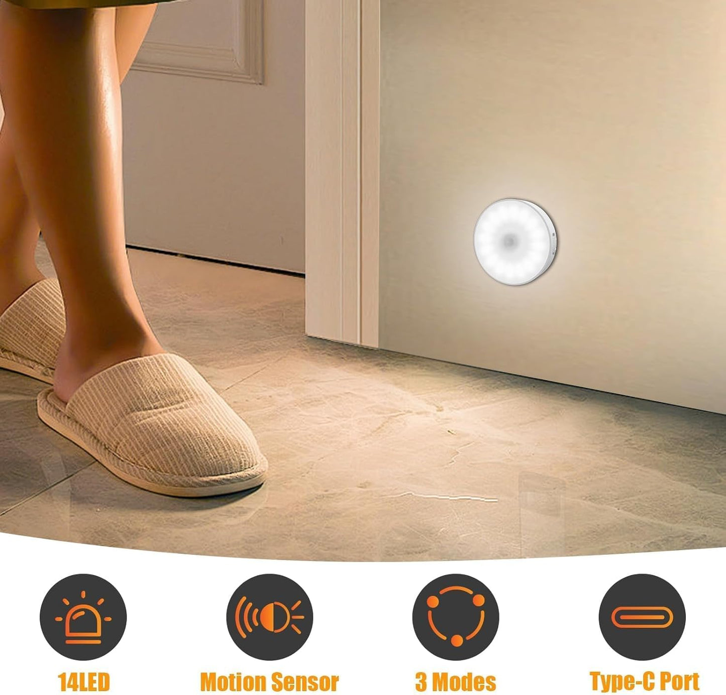 pir motion sensor with 120° detection angle and 9.8 ft / 3 m range