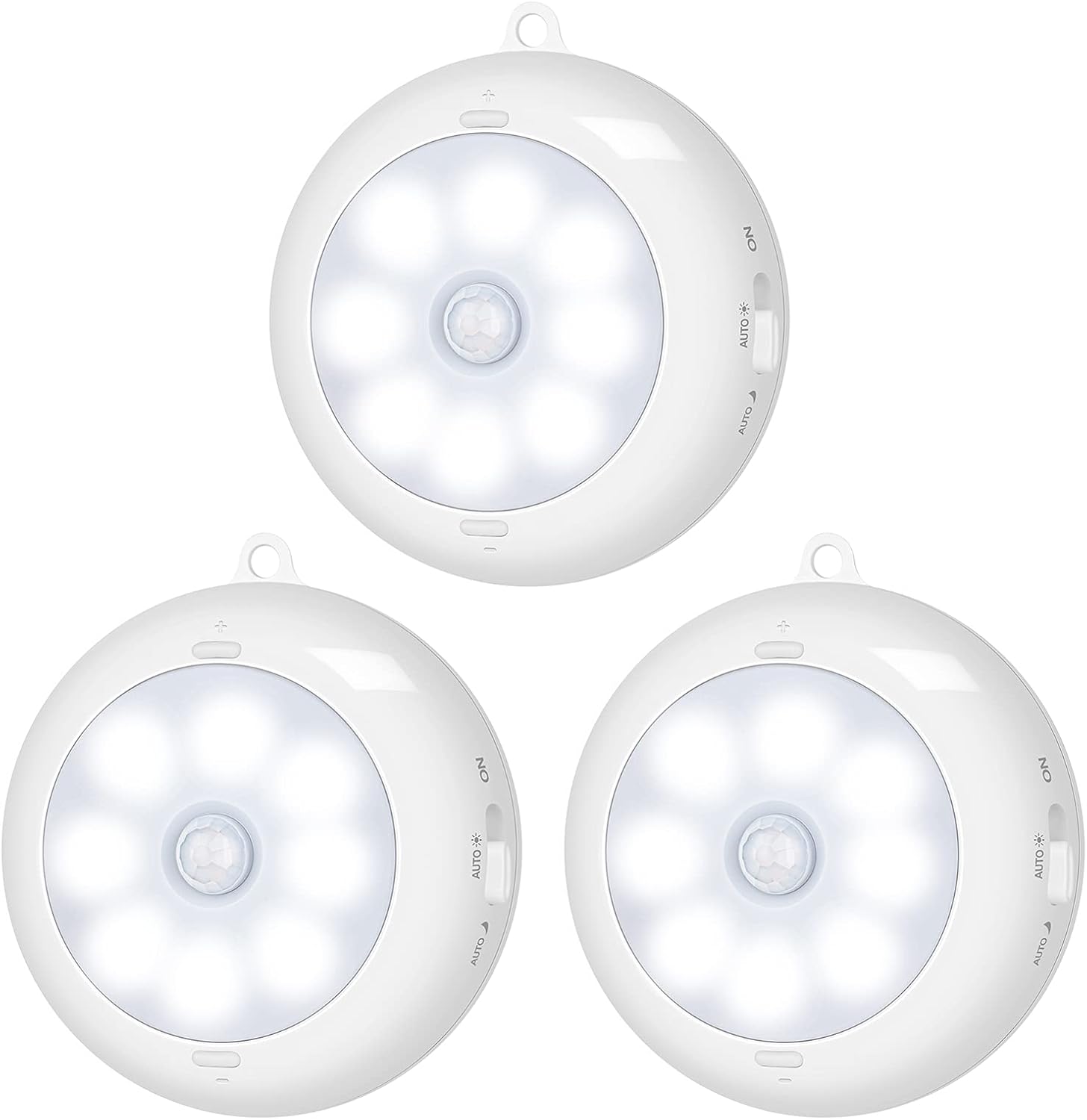pir motion sensor with 3 modes: continuous on, auto night only, auto day & night