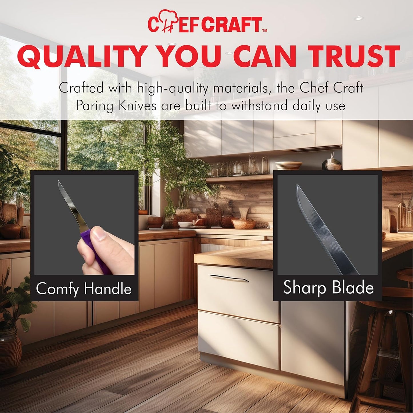 plain edge suited to clean, controlled slicing of soft produce