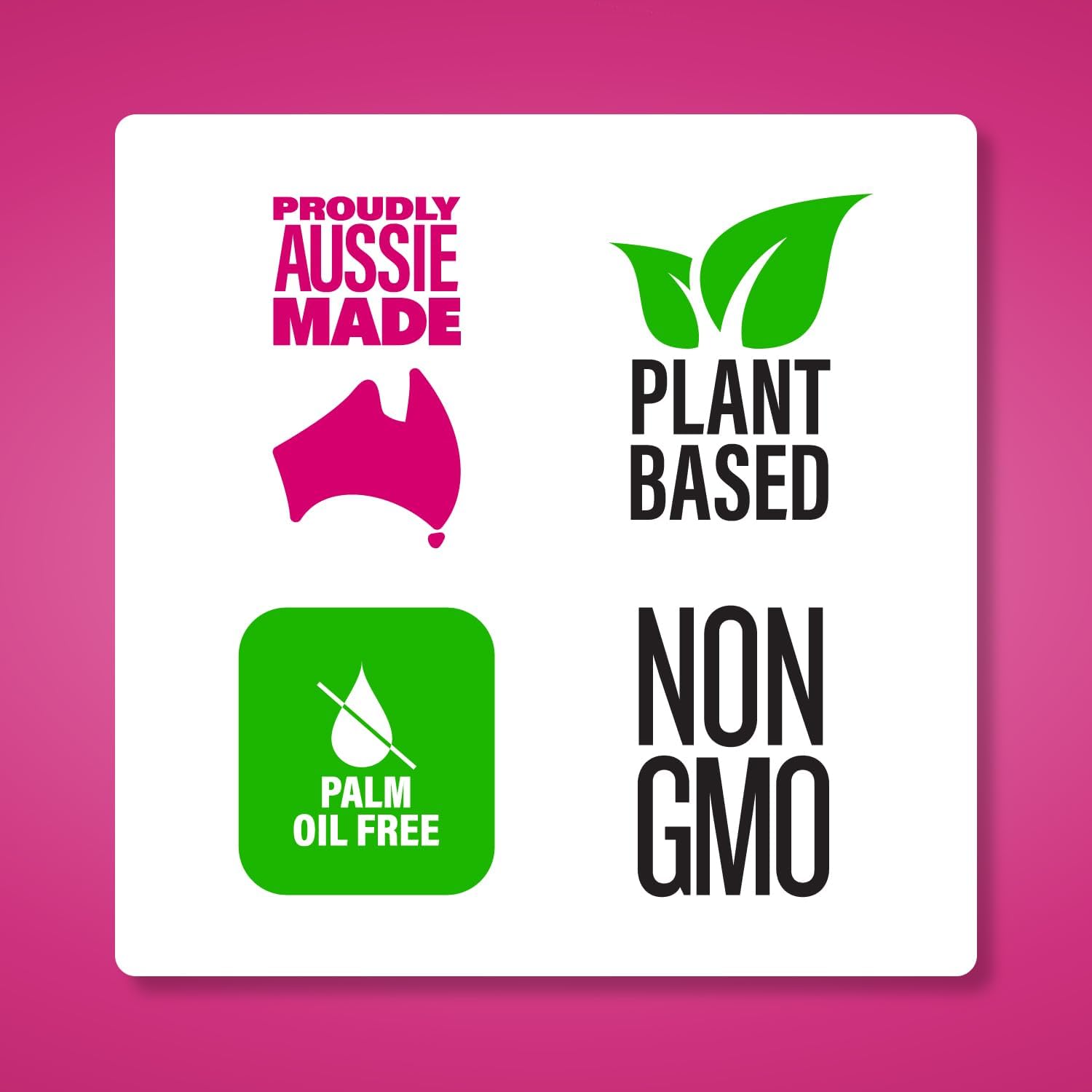 plant-based ingredients colored with black carrot powder and natural strawberry flavoring