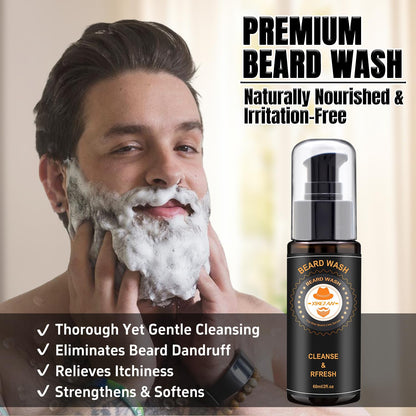 plant-based, premium formula targeting itch, dryness, beard dandruff, and coarse or tangled hair