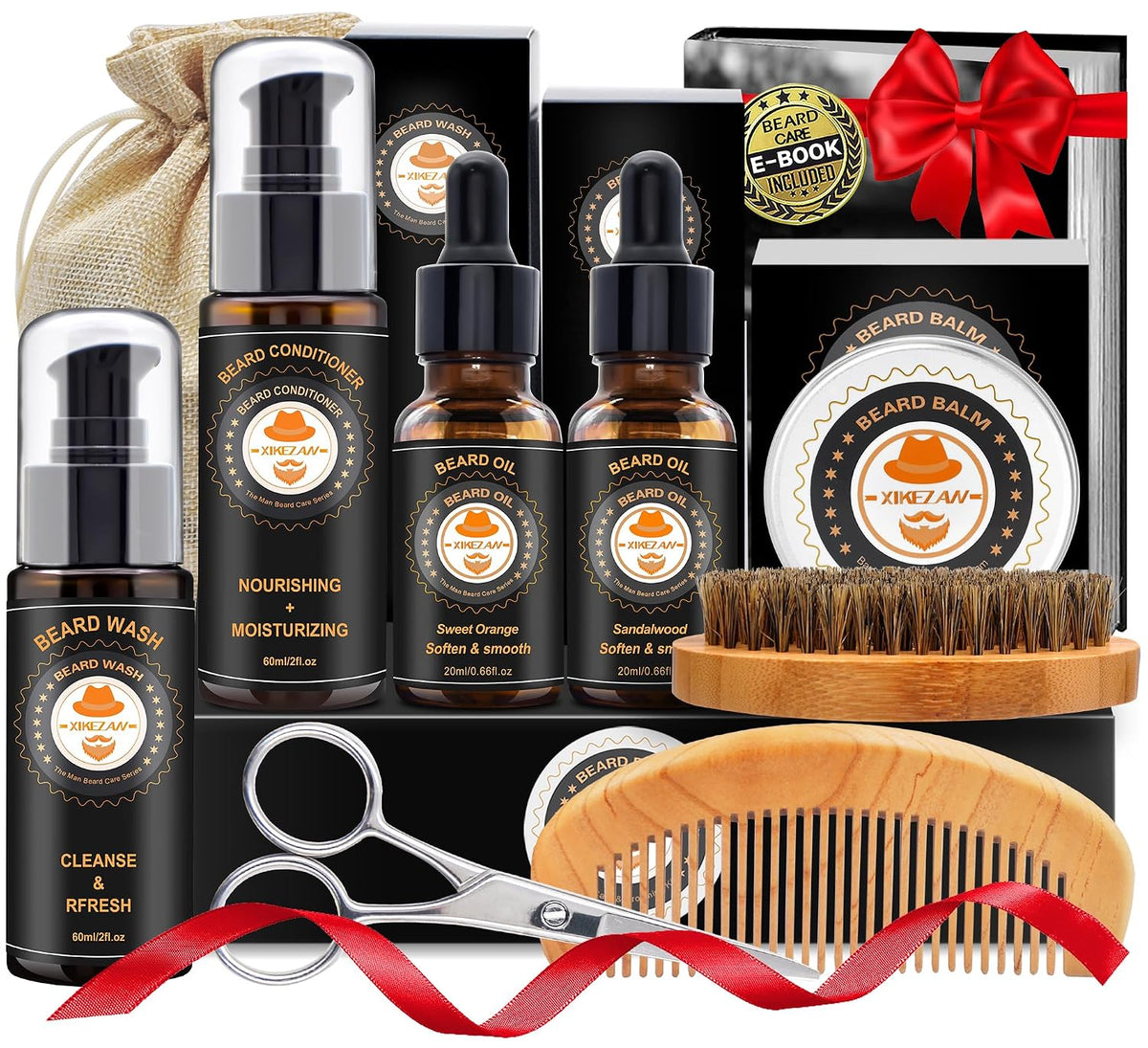 Beard Kit – Sophisticated Beard Maintenance Set, Eight Scent Options, Gift-Ready Packaging