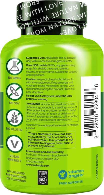 NATURELO Women's Multivitamin with D3, K2 and Zinc, Transparent Formula for Daily Support