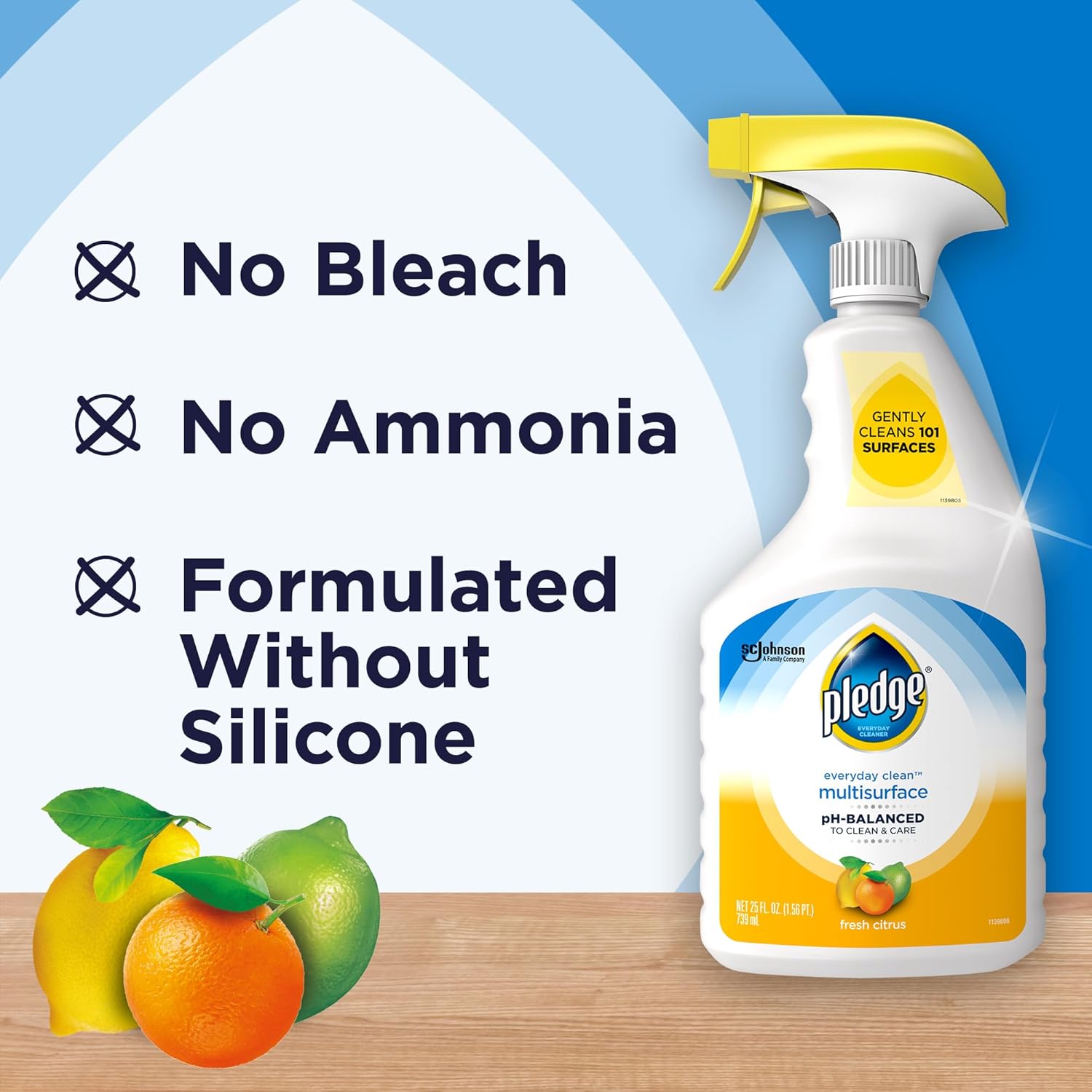Pledge pH-Balanced Multisurface Cleaner – Single-Bottle Efficiency for Busy Remote Work Setups