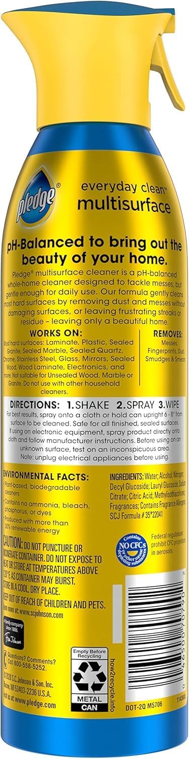 Pledge pH-Balanced Multisurface Spray for Design-Forward Homes, Sealed Granite Countertop Care