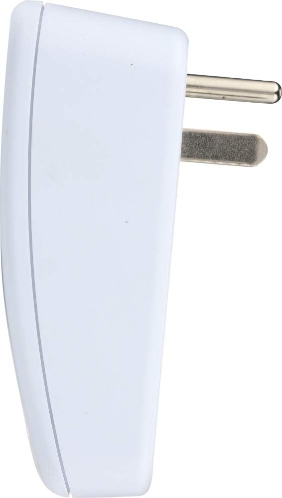 plug-in form factor with grounded receptacle—no wiring required