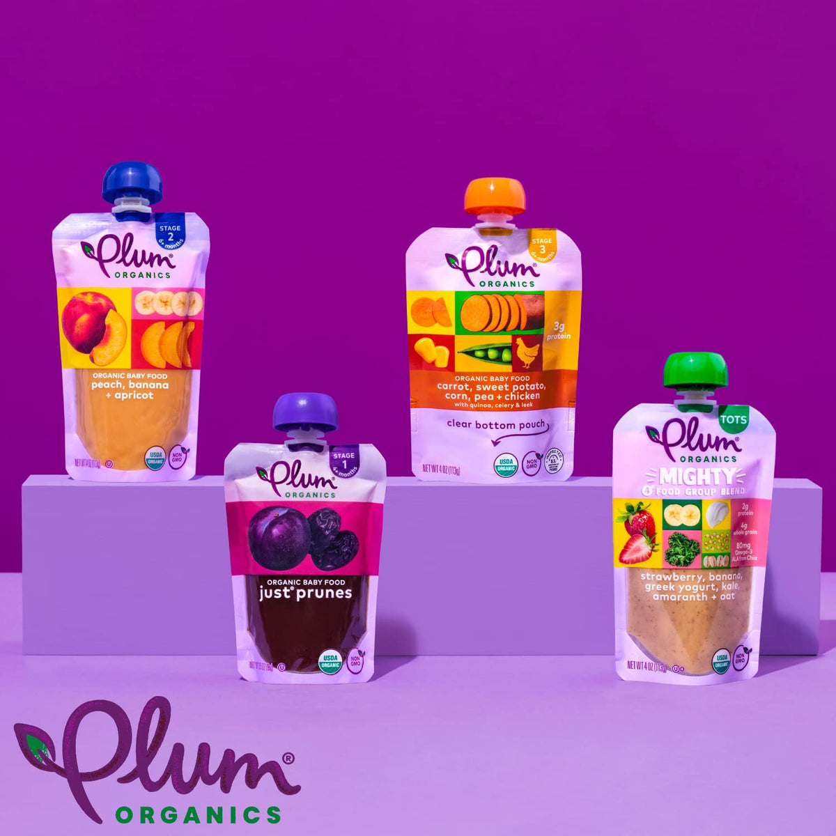 Plum Organics Banana & Pumpkin – Clean Label Organic Baby Food, Two Simple Ingredients, Stage 1 Pouch, 4+ Months